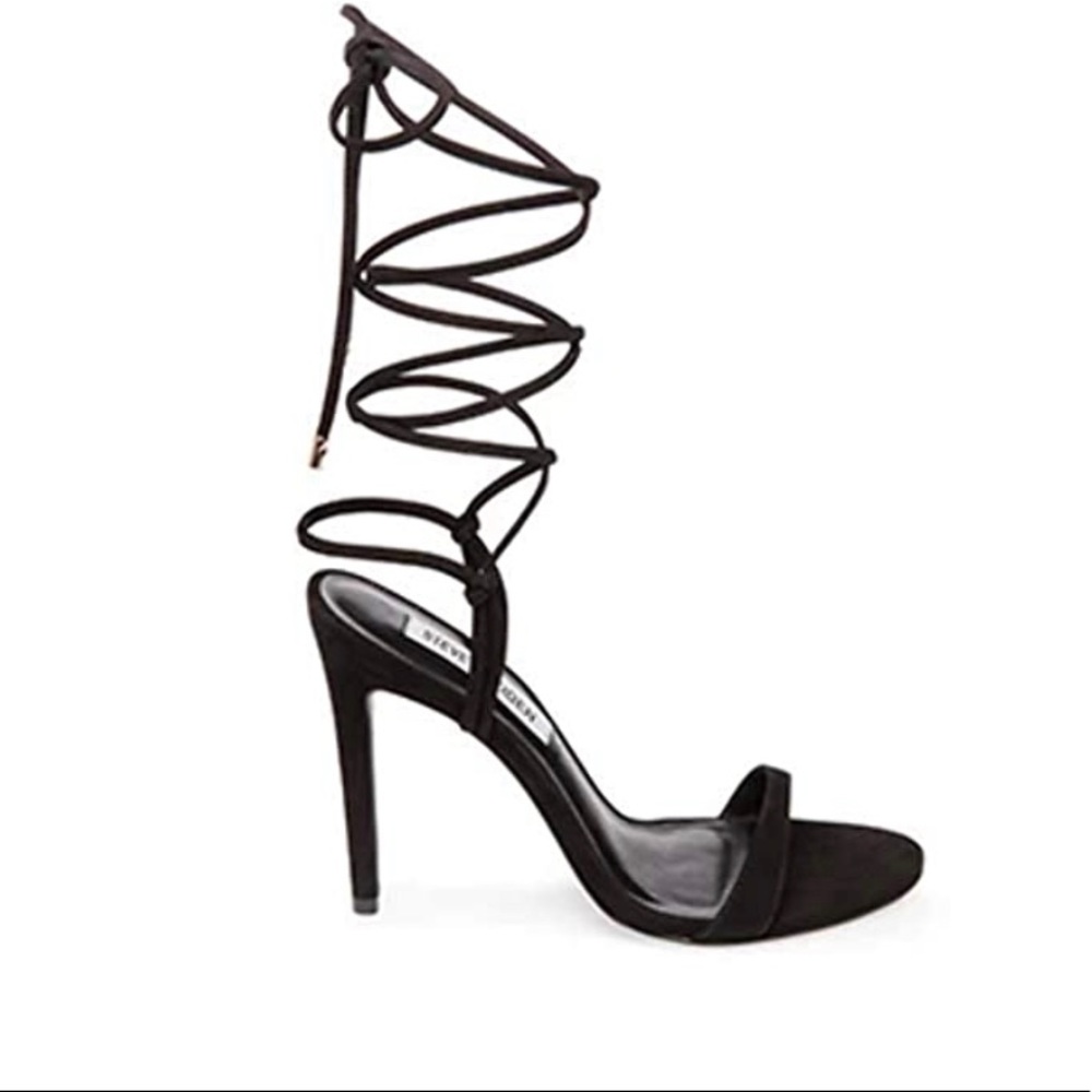 Steve Madden Black Ankle Strap Heels